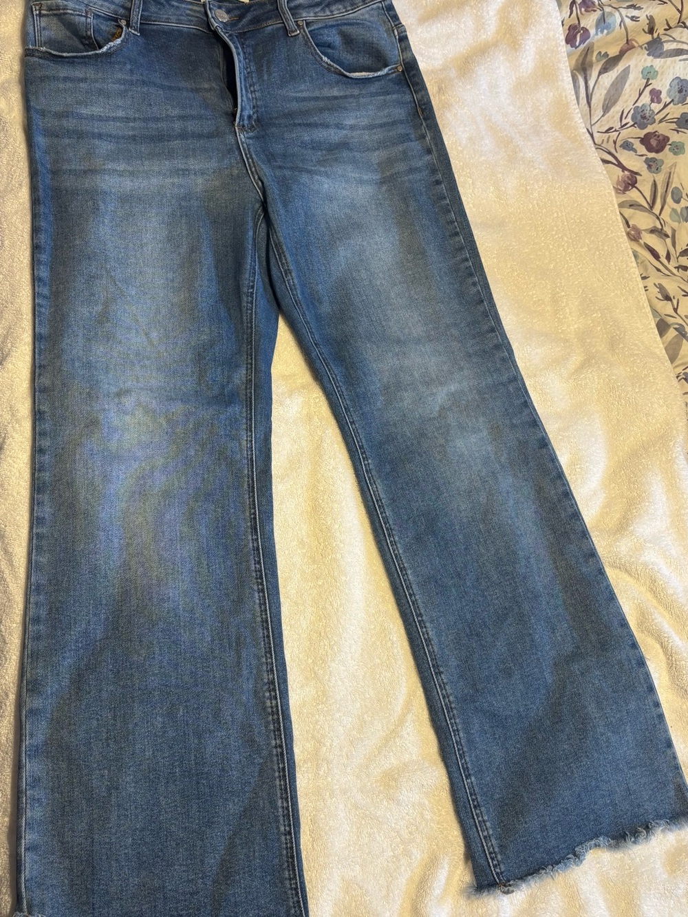 Women's Mid-Rise Blue Flare Jeans